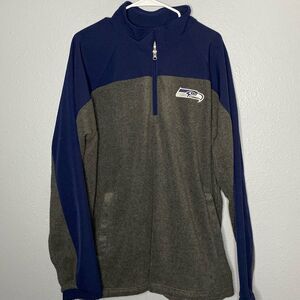 NFL Seattle Seahawks Fleece Jacket 1/4 Zip Pullover Size XL